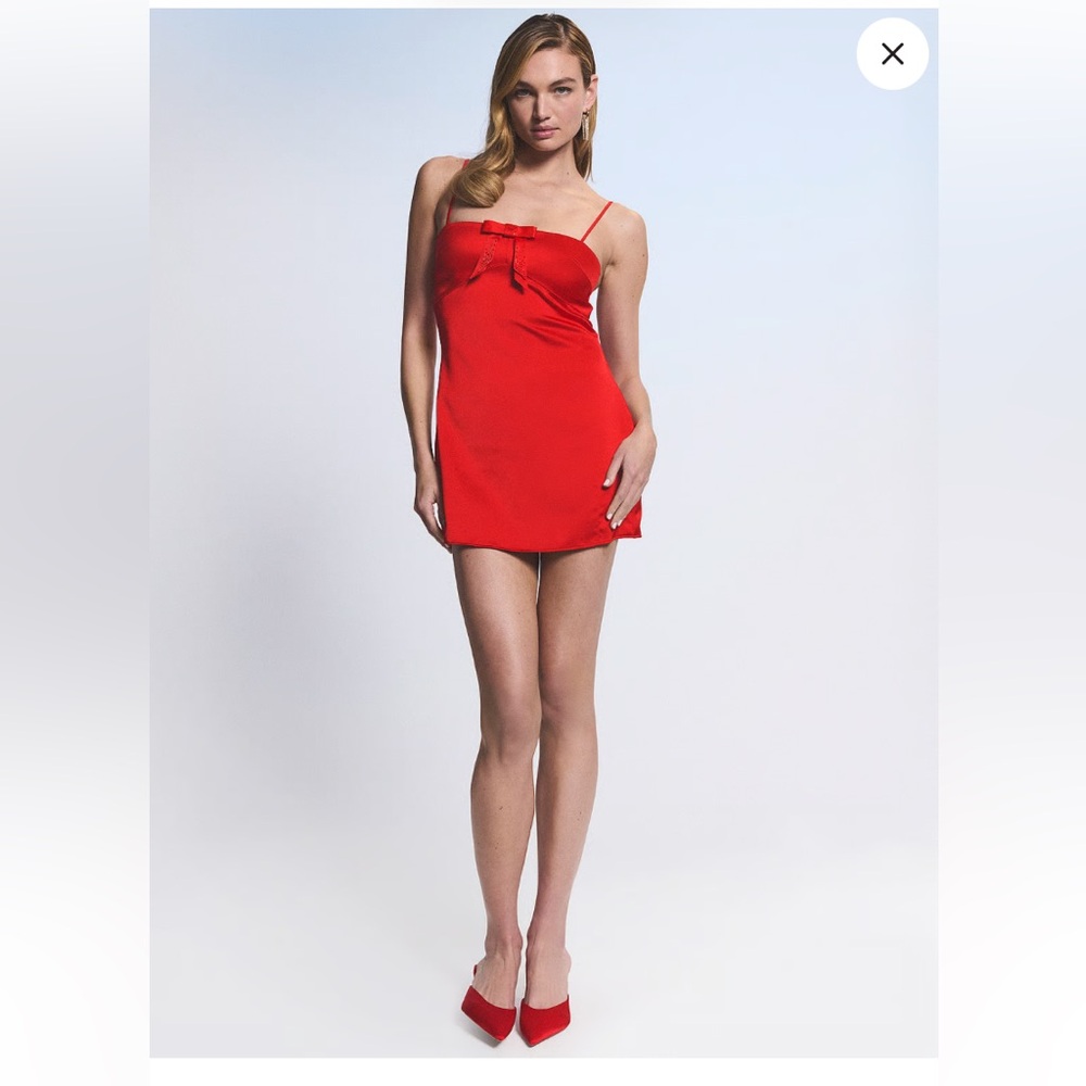 Victoria's Secret Dream Angels 
Twinkle Bow Satin Mini Slip Dress